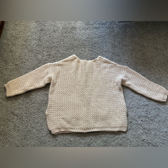 Cream Textured Knit Cardigan - Picture 2 of 2